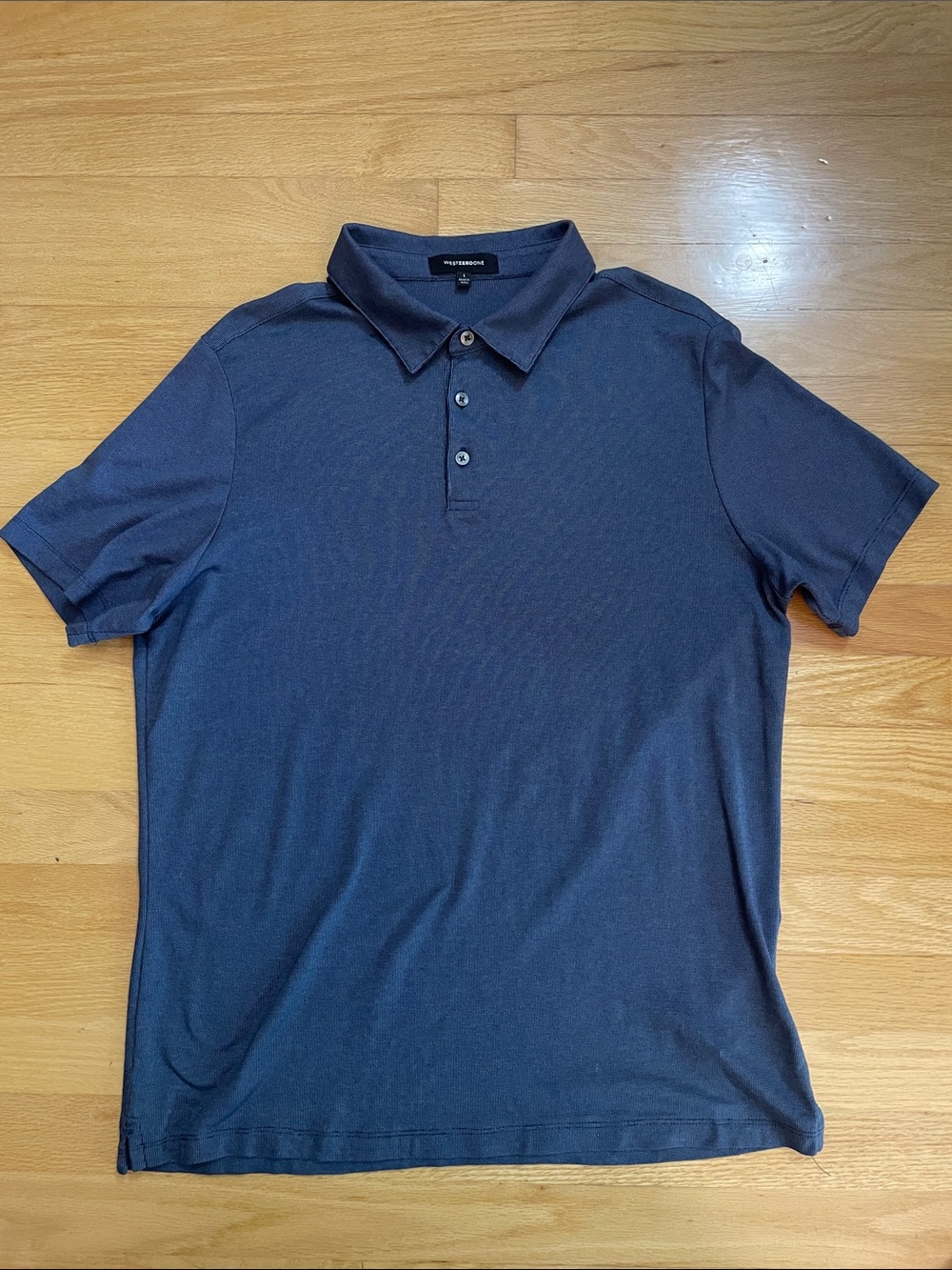 WestZeroOne Deep Blue Short-Sleeve Polo